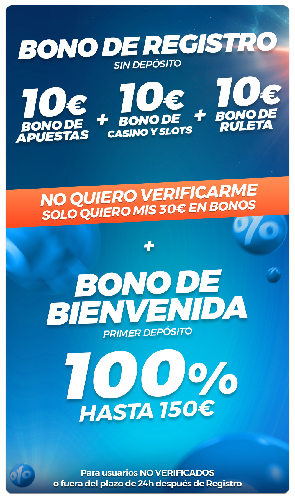 Bono sin deposito sin verificar