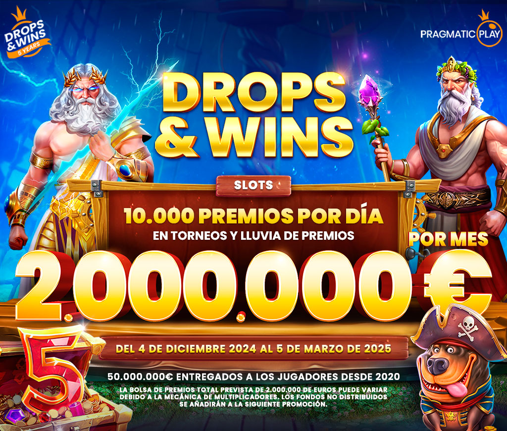 pastilla	¡10.000 premios en Torneos y Lluvia de premios cada día con el Drops&Wins de Pragmatic!