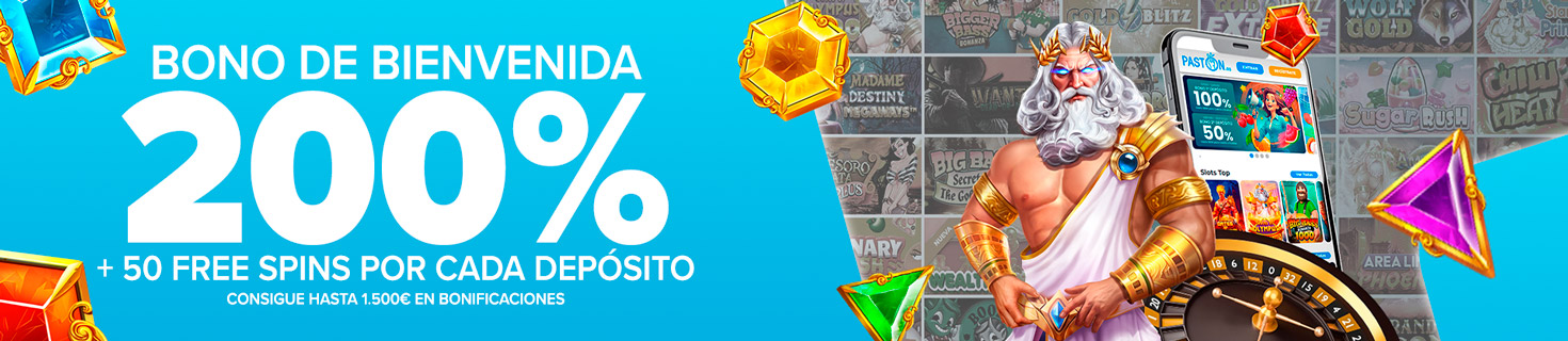 Bono de bienvenida mejorado: 200% hasta 500€ en Bono de Casino y Slots deportivas