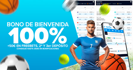 Llévate un 100% en Bono de Apuestas con tu primer depósito