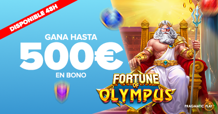 Gana hasta 500€ en Bono de Casino con la slot Fortune of Olympus