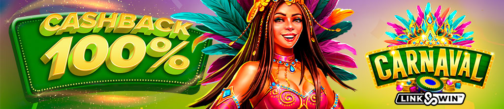 Devolución de hasta 100€ en Bono para la Slot Carnaval Link&Win de Games Global.