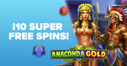 ¡Te regalamos 10 Super Free Spins para Anaconda Gold de Pragmatic Play!