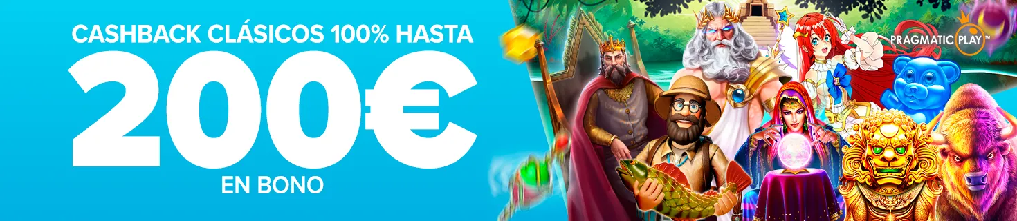 Te devolvemos el 100% de tus pérdidas en las Slots Slots Clásicas de Pragmatic