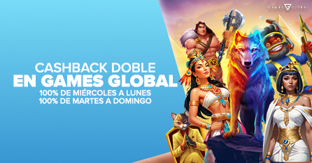 Te devolvemos el 100% de tus pérdidas en las Slots de Games Global
