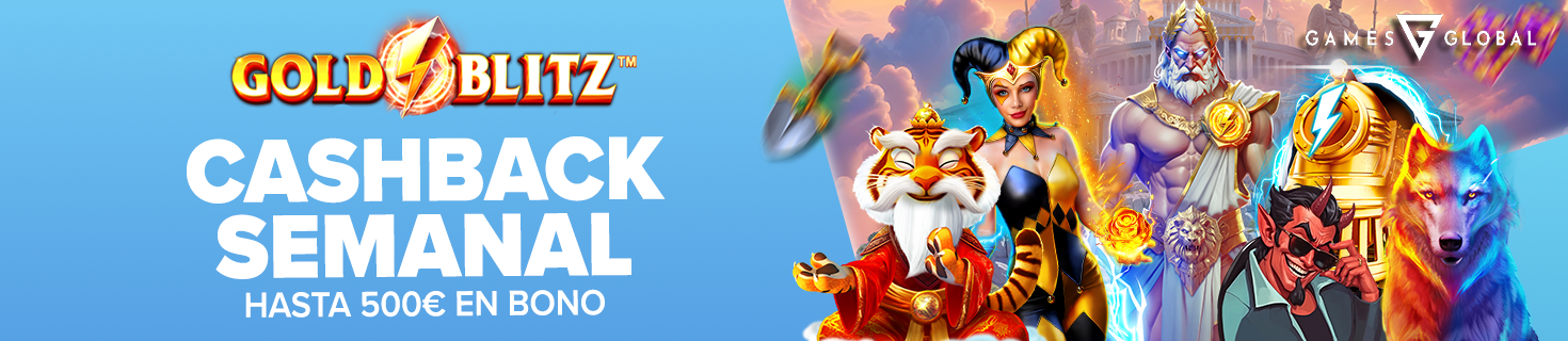 Te devolvemos el 100% de tus pérdidas en las Slots Gold Blitz de Games Global
