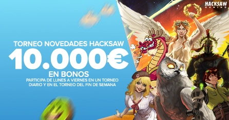 Participa en los Torneos de Slots de Hacksaw ¡10.000€ en Bonos de Casino!