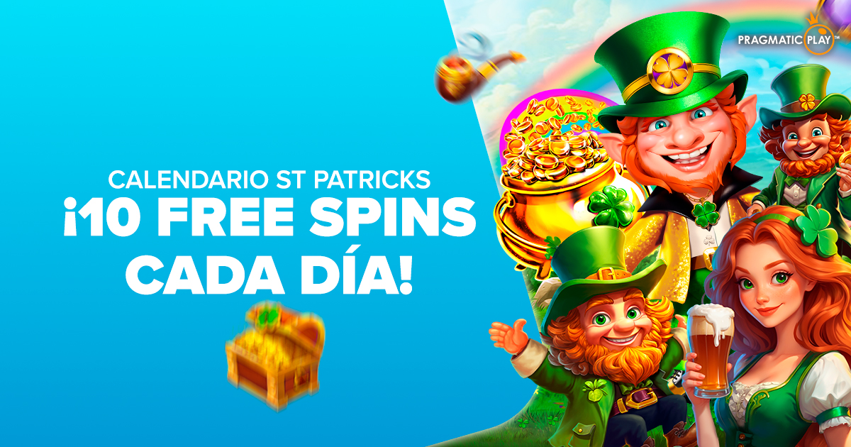 ¡10 Free Spins Gratis cada día con el Calendario de St Patricks de Pragmatic!