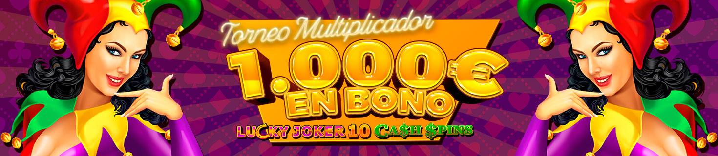 Consigue un multiplicador en Lucky Joker 10 Cash Spins ¡Repartimos 1.000€ en bonos!
