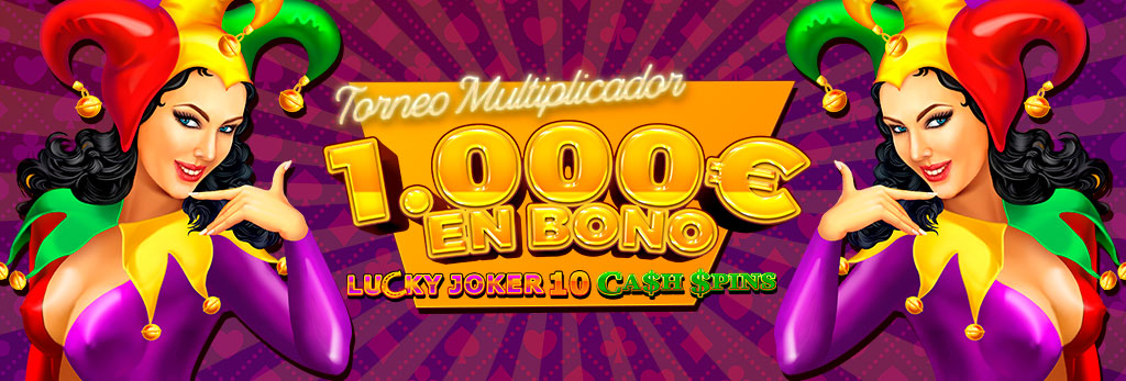 Consigue un multiplicador en Lucky Joker 10 Cash Spins ¡Repartimos 1.000€ en bonos!