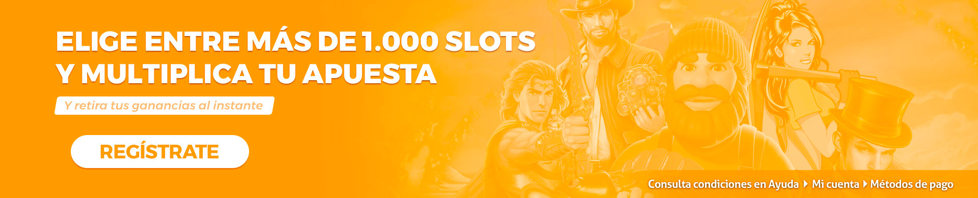 Elige entre más de 1.000 slots en Paston.es