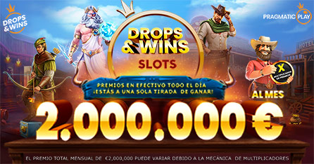Promoción Drops & Wins de Pragmatic Play ¡2.000.000€ en premios cada mes!