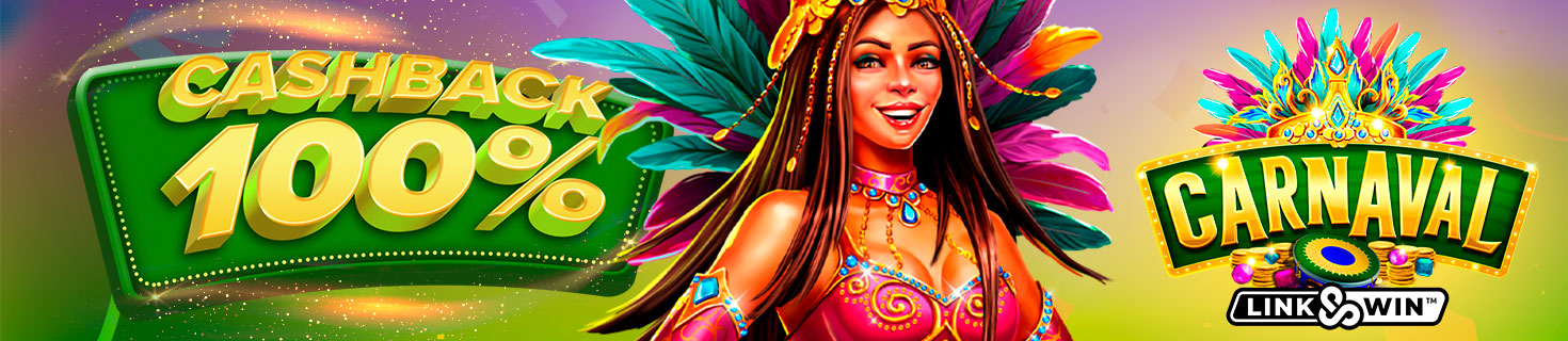 Devolución de hasta 100€ en Bono para la Slot Carnaval Link&Win de Games Global